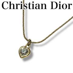 【美品】Christian Dior ディオール ハート型ネックレス ゴールド