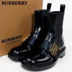 美品】BURBERRY 現行モノグラムモチーフチェルシーブーツサイドゴア
