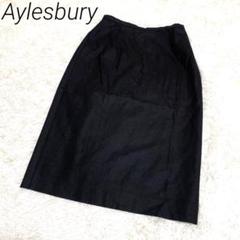 Aylesbury黒いストレッチタイトスカート ひざ丈　毛94%