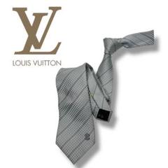 LOUIS VUITTON グレー チェック柄 ネクタイ - メルカリ