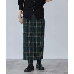 FENDIピンクと緑のチェック柄タイトスカート FENDIピンクと緑のチェック柄タイトスカート