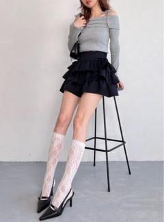 GRL インパン裏地付きリボンティアードミニスカート[ta206]のサムネイル