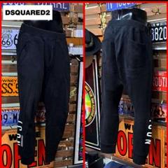DSQUARED2 ICON サルエルパンツ M 黒 Dsquared2 ディースクエアード サルエル Super Over Fit ロゴ