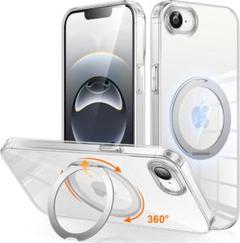 iPhone 16e 用 ケース Magsafe対応 ワイヤレス充電 360°回