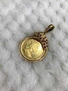 西城秀樹さん。K18。1996。25周年記念コインメダル。ペンダントトップ。中古 西城秀樹さん。K18。1996。25周年記念コインメダル。ペンダント