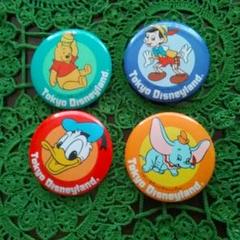1995年　ディズニーバッチ ディズニーグッズ 初代お土産缶バッチ東京ディズニーランド