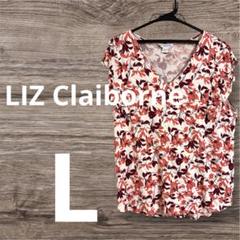 匿名配送✨LIZ Claiborne 花柄 Vネック トップス L