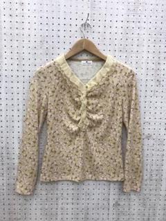 Y2K レトロ古着 courreges ハート柄　フリルトリムガーリートップス