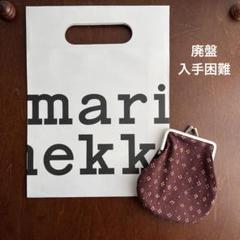 入手困難　廃盤品　ショッパー付　marimekko がま口 ポーチ　ムイヤ