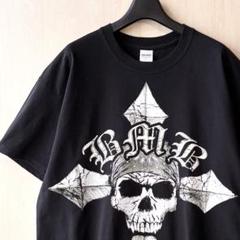 バンドTシャツ　古着　ガイコツ十字架　ブレットマイケルズバンド　両面プリント
