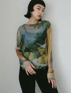 Art Print 2way Sleeve Top｜アートプリントツーウェイスリーブ