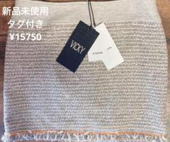 新品タグ付き¥15750 VICKYビッキー　ツイードミニスカートオレンジラインのサムネイル