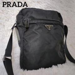 【良品】プラダ☆PRADA ショルダーバッグ テスート ナイロン 三角ロゴ 黒