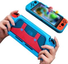 ゲーム保護ケース 保護カバーケース スイッチコンソール Joy-Con ブルー