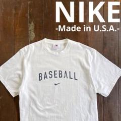 希少USA製！！【NIKE ナイキ】ベースボールプリントTシャツ 野球 L
