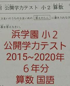 浜学園 小2 2020年~2015年 6年分 公開学力テスト 算数 国語