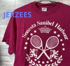 JERZEES ジャージーズ テニス ラケット Tシャツ ピンク M