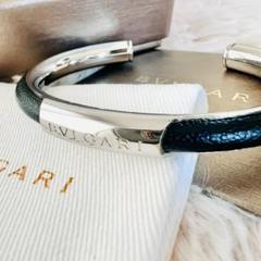 美品✨BVLGARI　ブルガリ　バングル　フープ　カーフレザー　メタル　サイズM m74879166425_1.jpg?1743247269