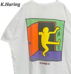 キース・ヘリング 両面プリント 半袖 Tシャツ ストリート アート 芸術