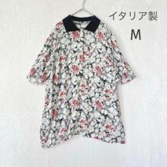 ◆485 イタリア製 三喜商事【M】シフォンシャツ チュニック シャツブラウス