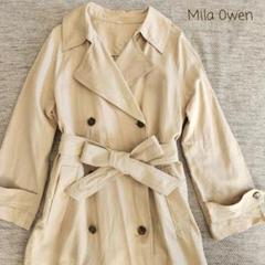 Mila Owen ベンツデザイントレンチコート　リネン混　ベージュ Mila Owen（ミラオーウェン）の「リネン混後ろベンツガウン