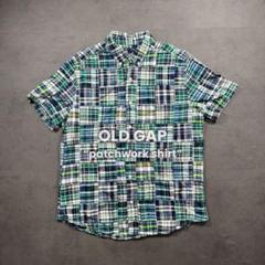 OLD GAP マドラスチェックパッチワーク plaid shirt 古着