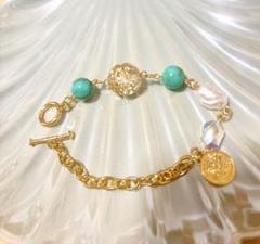 ハンドメイド ゴールドチェーンブレスレット