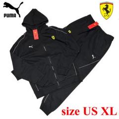 送料無料 新品 PUMA×FERRARI セットアップXL(USサイズL) 黒 PUMA - 送料無料 新品 PUMA×FERRARI セットアップXL(USサイズL