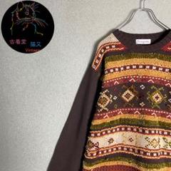 ✮ニット　Santafe　サンタフェ　マルチカラー　3D　雰囲気　L✮