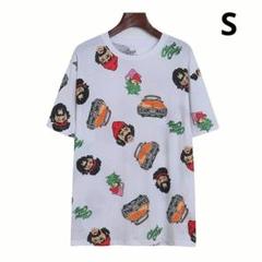 映画 チーチ&チョン cheech&chong 総柄 半袖 Tシャツ S