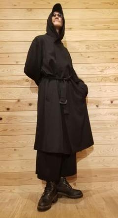 Y-3　ヨウジヤマモト　ナイロンコート　マルチファスナー　黒　変形　フード Y-3 ヨウジヤマモト ナイロンコート マルチファスナー 黒 変形
