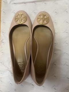 トリーバーチTORYBURCH麦わら希釈25cmパンプスビッグロゴ