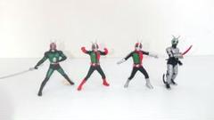 HG 仮面ライダー 新1号、新2号、仮面ライダーブラックRX、シャドームーン