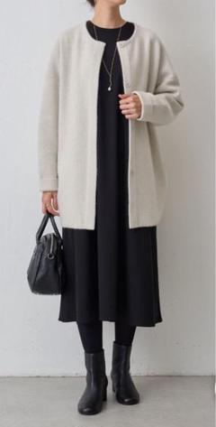 BEARDSLEY ニットロングコート ロングカーディガン ビアズリー BEARDSLEY（ビアズリー）の「ヒラヒラロングカーディガン