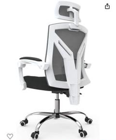 ★ほぼ新品　Hbada 人体工学リクライニングデスクチェア　ホワイトxブラック