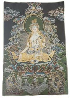 中鉢善右衛門 恐山 観音菩薩 仏画 肉筆 仏教 日本画 額縁 芸術