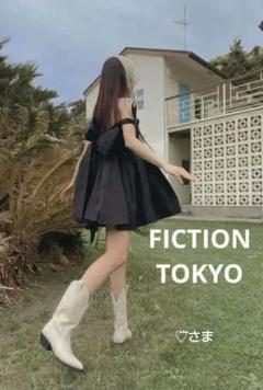 fictiontokyo ダブルスカート リボン ミニドレス ワンピース ダブルスカートリボンミニドレス / Double Skirt Ribbon Mini