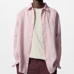 ユニクロ UNIQLO プレミアムリネンシャツ シャツ ピンク 春夏 レディース