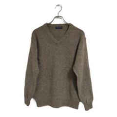 Green Hawk Vネック ニット ブラウン系 厚手セーター M ゆったり