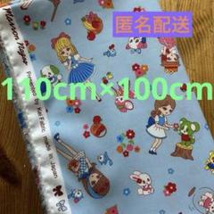 昭和レトロ　生地　レトロポップ レトロガール　水色　長尾マロンさん