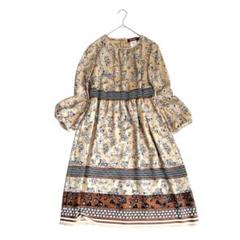 Max Mara マックスマーラ 赤タグ 花柄 長袖 ワンピース　40 Max Mara マックスマーラ 赤タグ 花柄 長袖 ワンピース 40