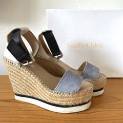 美品❤️クロエ 定価10.1万 クロス ウェッジソール サンダル 36(約23
