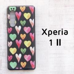 Xperia 1 Ⅱ カバー カラフル ハート