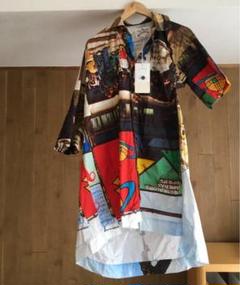 【ヴィヴィアンウエストウッドアングロマニア】半袖 ワンピース 総柄 ロゴ グレー Vivienne Westwood ANGLOMANIA(ヴィヴィアンウエストウッド