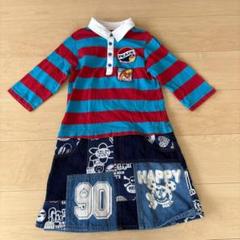 K.L.C. ケーエルシー　ポロシャツスタイルデニムワンピース L 130