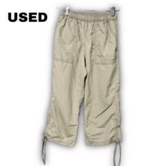 1708★【used】　カーゴパンツ　M　ワイドフィット　ゴム　アイボリー