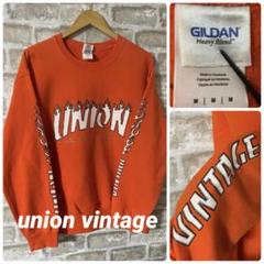 union vintage メンズM スウェット　フレイム　ファイヤー　オレンジのサムネイル