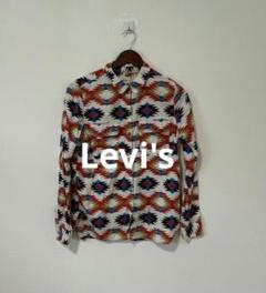 Levi's リーバイス プリント 長袖 ネルシャツ 総柄 カラフル XS