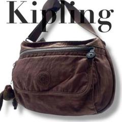 良品 Kipling キプリング ショルダーバッグ ナイロン 斜め掛け チャーム