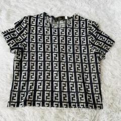 フェンディ　パイル地Tシャツ ズッカ柄　白黒系　y2k ピチT フェンディ パイル地Tシャツ ズッカ柄 白黒系 y2k ピチT - メルカリ